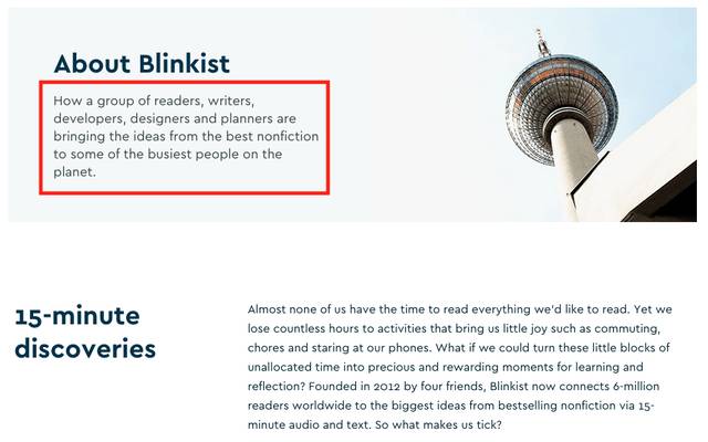 About Blinkist image