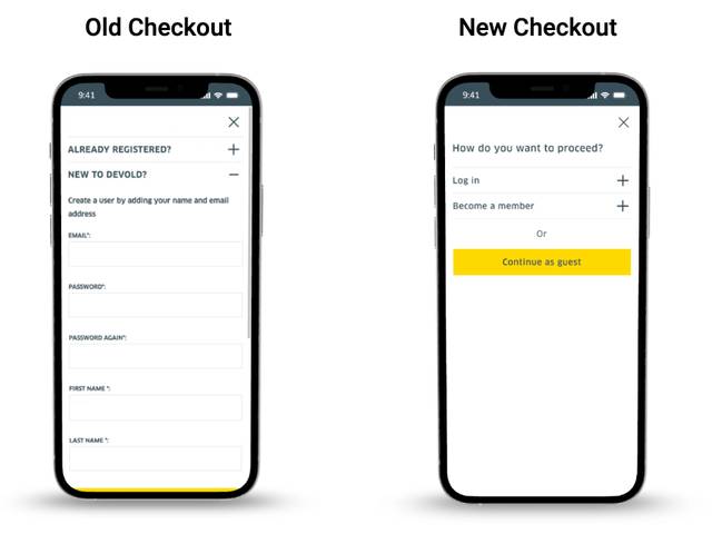 Old vs new checkout