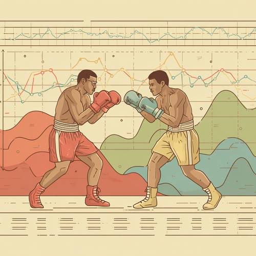 Bayesian and Frequentist engines illustrated as boxers