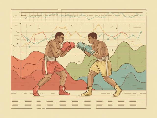 Bayesian and Frequentist engines illustrated as boxers