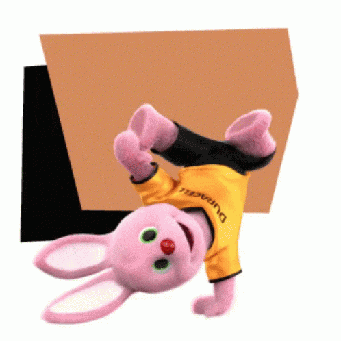 The Duracell bunny breakdancing.