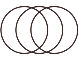 Three circles overlapping